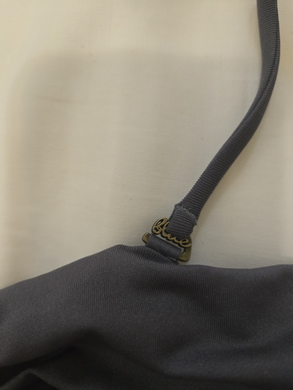 Thaikila Kyanite Gray Bandeau Bikini Set with Metal Accent - Picture 8 of 9